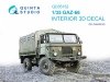 Quinta Studio QD35152 GAZ-66 3D-Printed & coloured Interior on decal paper (Zvezda) 1/35